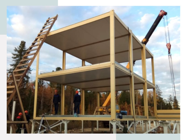 Строительство модульных здания Нурлат