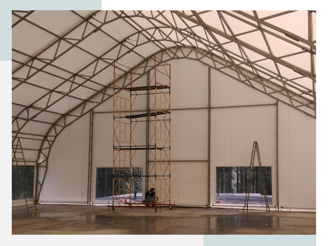 Шатровые ангары в Нурлате