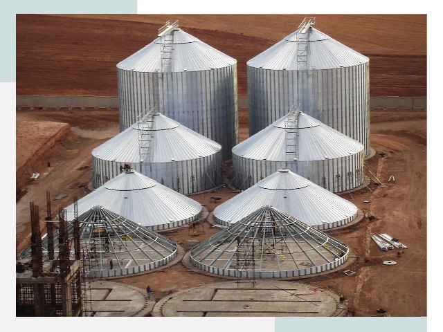 Строительство зерновых силосов в Нурлате