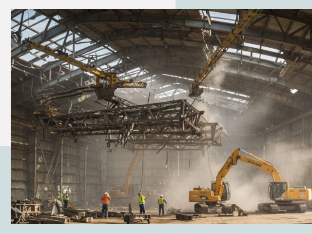 Демонтаж ангаров в Нурлате от 626 руб. за м²